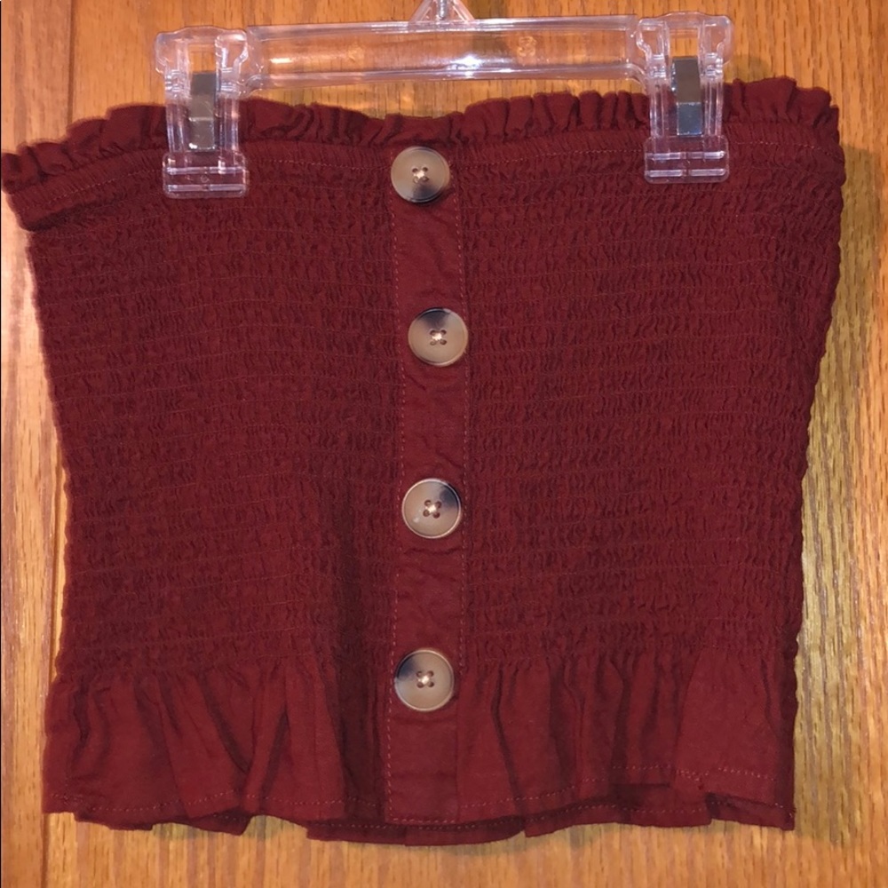 Strapless crop top
